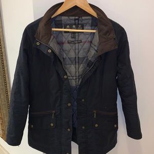 Barbour Navy Waxed Jacket